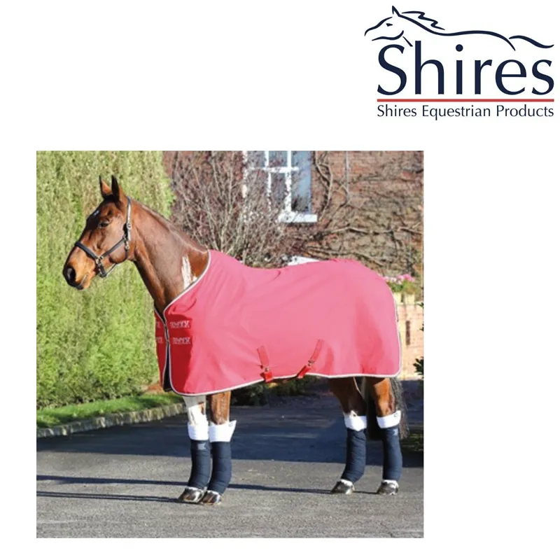 Shires Tempest Original Fleece Rug - Red/Navy/Grey